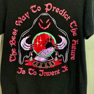 "The Best way to Predict the Future" Graphic DesignTee Black Large Short Sleeve